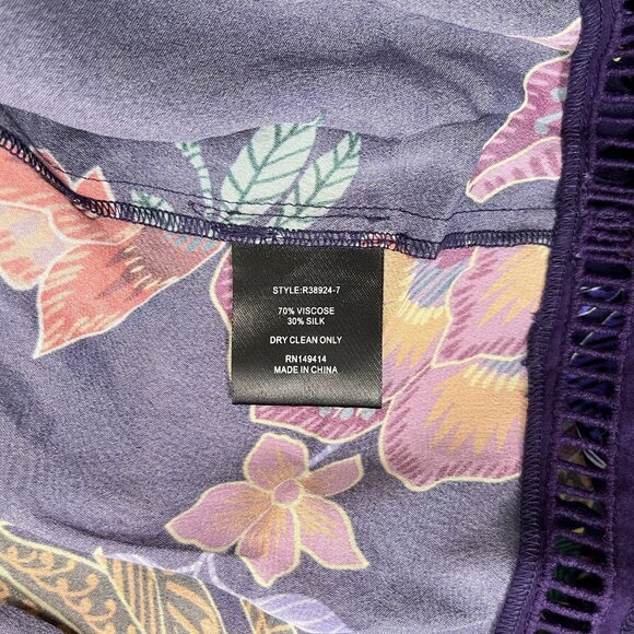 $598 NWT Johnny Was Jade Silk Blend DAPHNE TEA Tiered Ruffles Midi DRESS Size XS - Picture 13 of 16